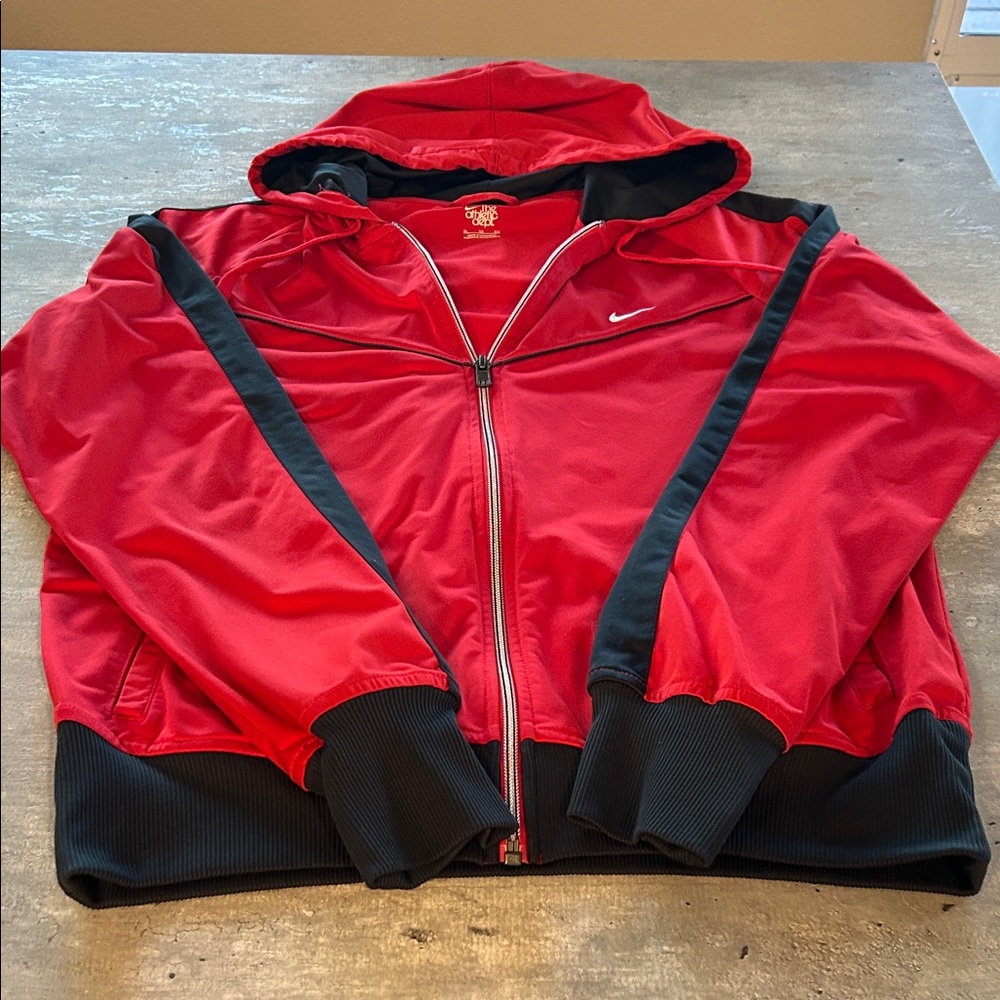 Nike the athletic dept Men's Red and Black jacket zip up hoodie size XL - Picture 9 of 9